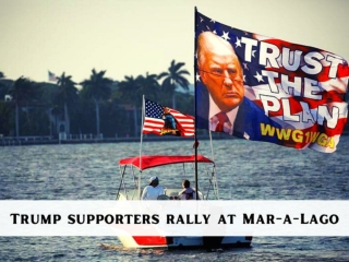 Trump supporters rally at Mar-a-Lago