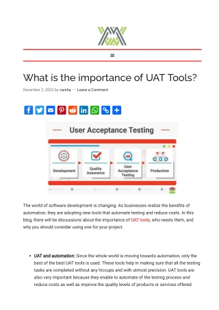 What is the importance of UAT Tools