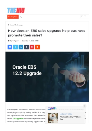 How does an EBS sales upgrade help business promote their sales