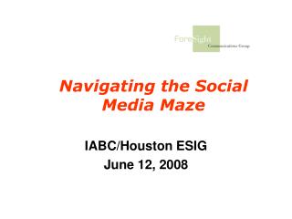 Navigating the Social Media Maze