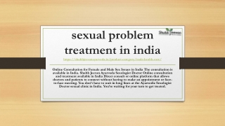 sexual problem treatment in india