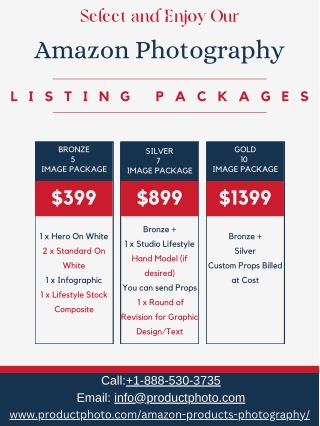 Amazon Photography Listing Packages - Product Photo