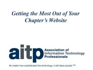 Getting the Most Out of Your Chapter’s Website