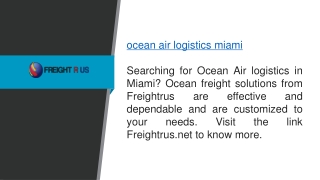 ocean air logistics miami