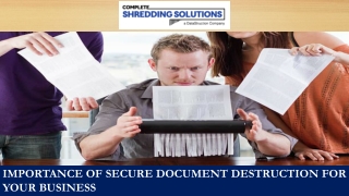 Importance of Secure Document Destruction for Your Business