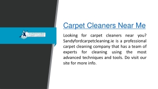 Carpet Cleaners Near Me  Sandyfordcarpetcleaning.ie