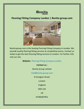 Flooring Fitting Company London  Bonita-group