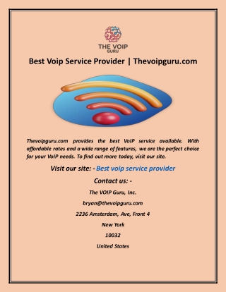 Best Voip Service Provider  Thevoipguru com