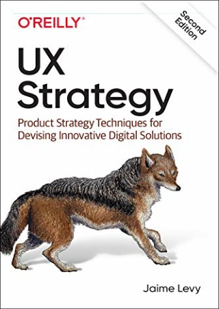 PDF/BOOK UX Strategy: Product Strategy Techniques for Devising Innovative Digita