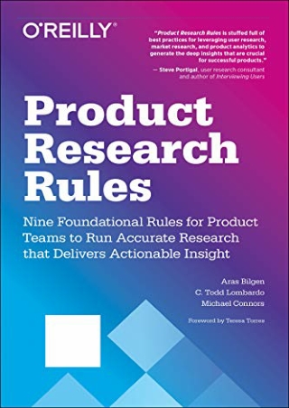 PDF/BOOK Product Research Rules: Nine Foundational Rules for Product Teams to Ru