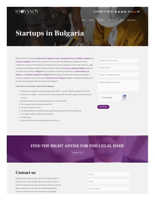 Startups in Bulgaria - Stoyanov Legal Practice