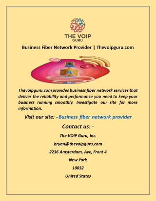 Business Fiber Network Provider  Thevoipguru com