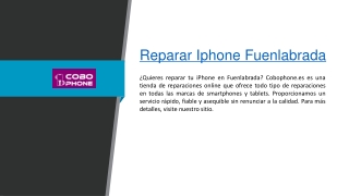 Reparar Iphone Fuenlabrada  Cobophone.es