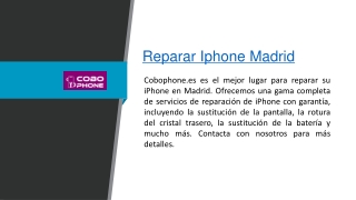 Reparar Iphone Madrid  Cobophone.es