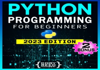 [READ PDF] Python Programming for Beginners: The Most Comprehensive Programming