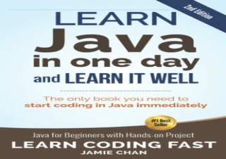PDF Java: Learn Java in One Day and Learn It Well. Java for Beginners with Hands