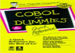 download Cobol for Dummies Quick Reference free