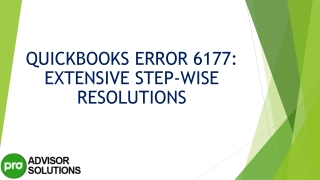An easy way to quickly fix Quickbooks Error 6177