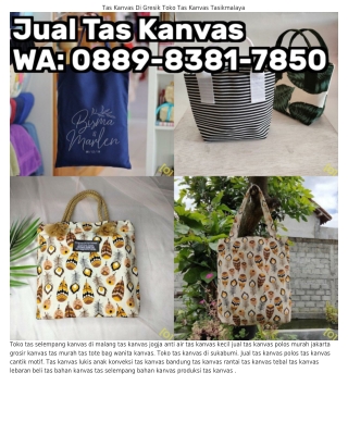 Ô88ᑫ·8ᣮ8I·ᜪ85Ô (WA) Toko Tas Kanvas Bogor Tas Kanvas Polos