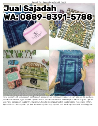 0889.8ᣮ9I.5ᜪ88 (WA) Harga Sajadah Mushola Sajadah Halus