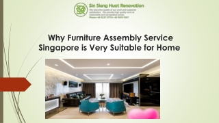 Why Furniture Assembly Service Singapore is Very Suitable for Home