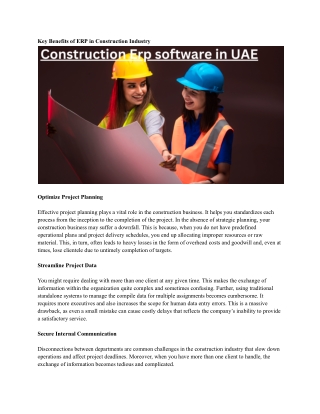 Construction Erp software in UAE