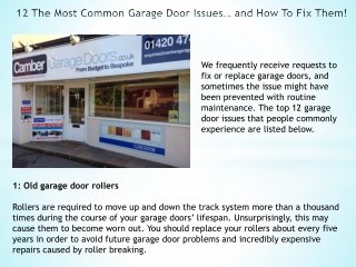 12 The Most Common Garage Door Issues… and How To Fix Them!