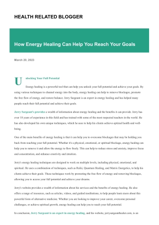 How Energy Healing Can Help You Reach Your Goals