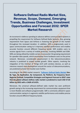 Software Defined Radio Market Size