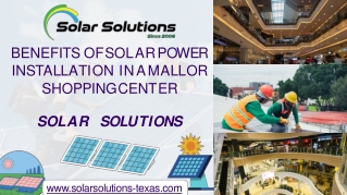 Benefits of Solar Power Installation in a Mall or Shopping Center - Solar Solutions