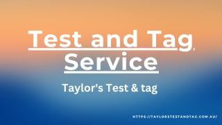 Testing and Tagging Adelaide | Taylor's Test & tag in Australia