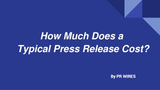 How Much Does a  Typical Press Release Cost_