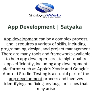 App Development  Satyaka