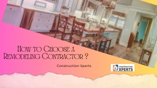 How to Choose a Remodeling Contractor