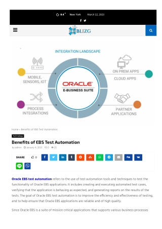 Benefits of EBS Test Automation