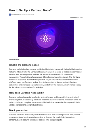 scortik.com-How to Set Up a Cardano Node