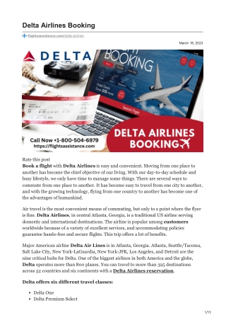 Delta Airlines Booking