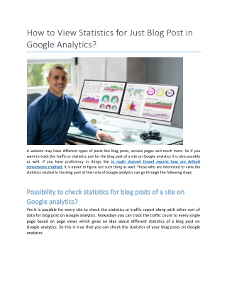 How to view statistics for just blog post in Google Analytics?