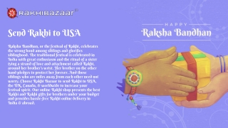 Send rakhi to usa rakhibazaar.com