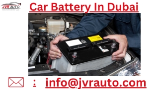 Car Battery In Dubai