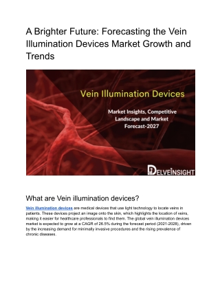 Vein Illumination Devices Market_ Off-page promotion