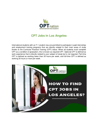 CPT Jobs in Los Angeles