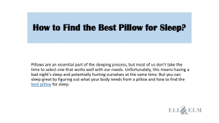 The Ultimate Guide to Finding the Best Pillow for a Good Night's Sleep