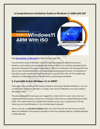 A Comprehensive Installation Guide to Windows 11 ARM With ISO