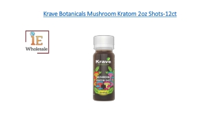 Krave Botanicals Mushroom Kratom 2oz Shots-12ct