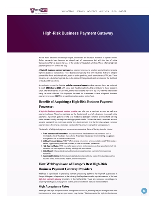 High-Risk Business Payment Gateway