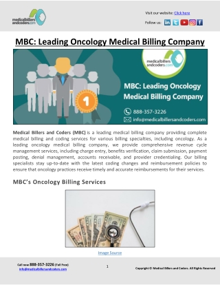 MBC: Leading Oncology Medical Billing Company