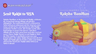 Send rakhi to usa rakhibazaar