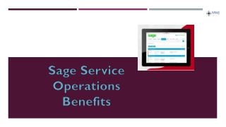 Sage Service Operations Benefits