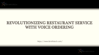 Revolutionizing Restaurant Service with Voice Ordering